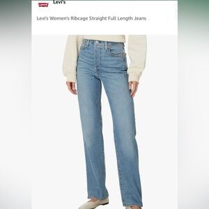 Levi's Women's Ribcage Straight Full Length Jeans, size W27 L32, Color B…